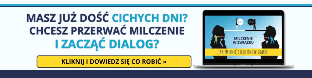 Milczenie w zwiazku - jak zamienić ciche dni w dialog? - baner kursu Marity Woźny